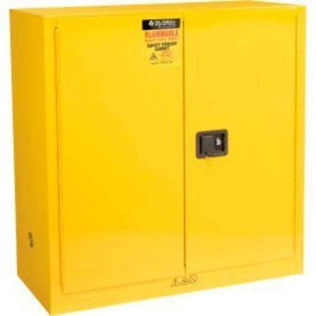 GLOBAL EQUIPMENT Flammable Cabinet, Manual Close Double Door, 30 Gallon, 43"Wx18"Dx44"H SC300F